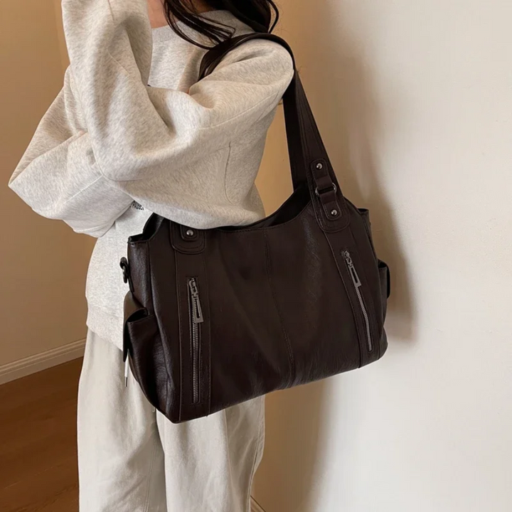 UMA - DUAL ZIPPER LARGE CAPACITY SHOULDER BAG