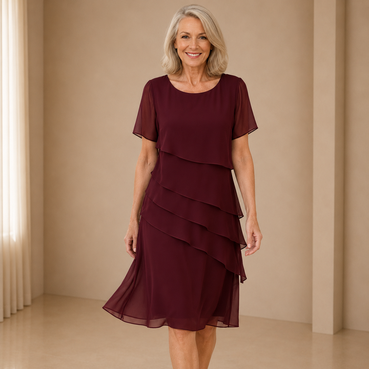 Linda | Elegant Comfort Ruffle Dress