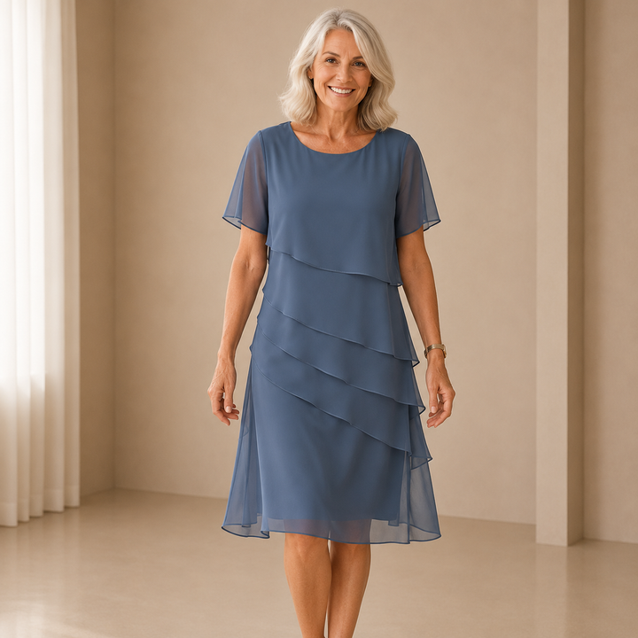 Linda | Elegant Comfort Ruffle Dress