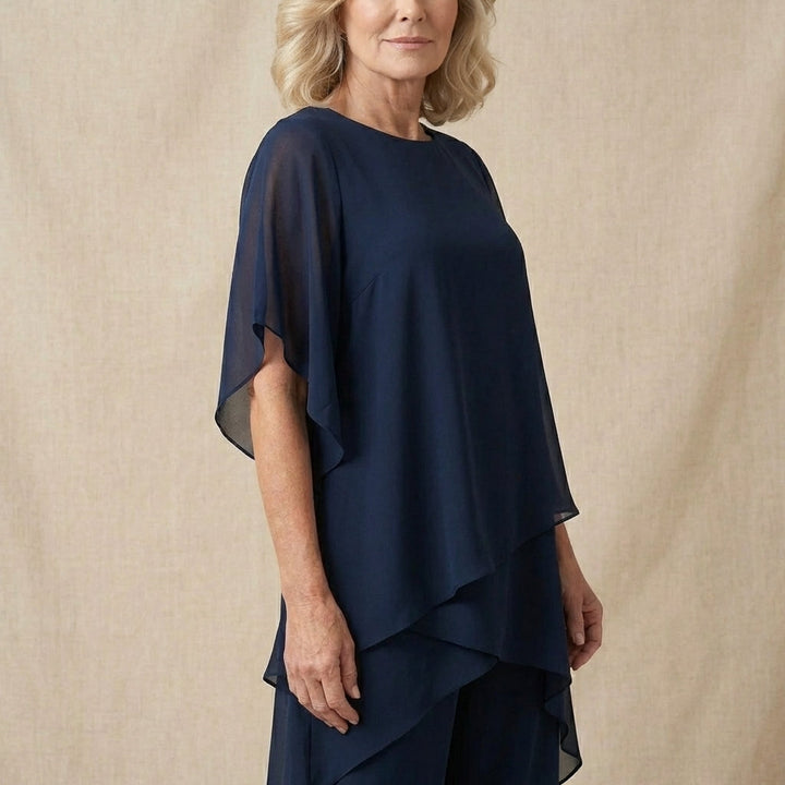 KIMMY | Draped Top with Palazzo Pants
