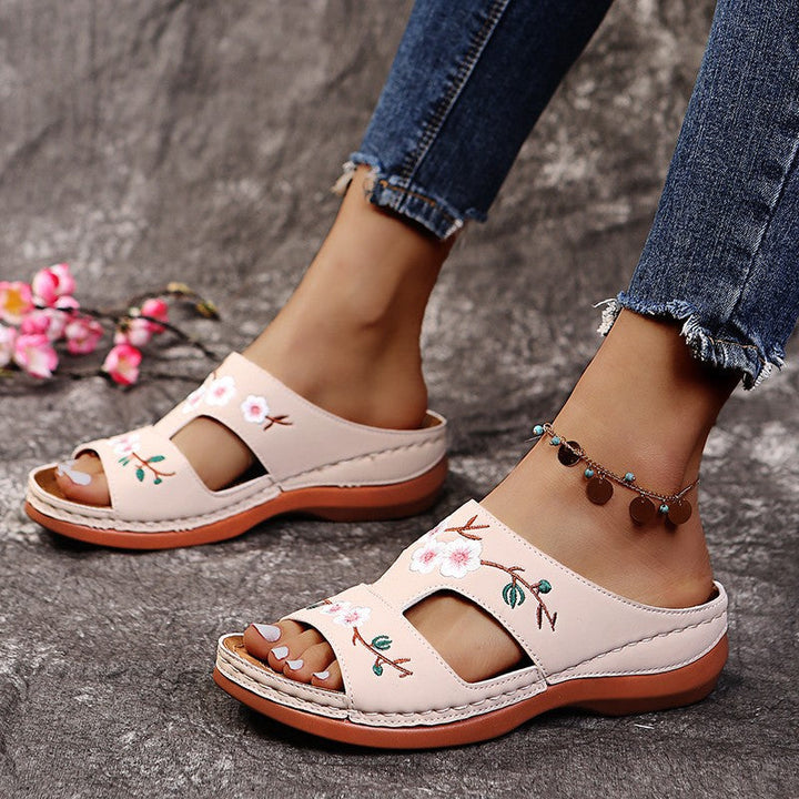 Blossom | Floral Orthopedic Slide Sandals