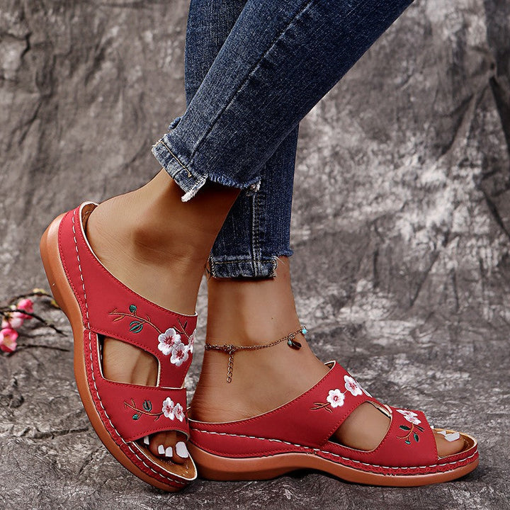 Blossom | Floral Orthopedic Slide Sandals
