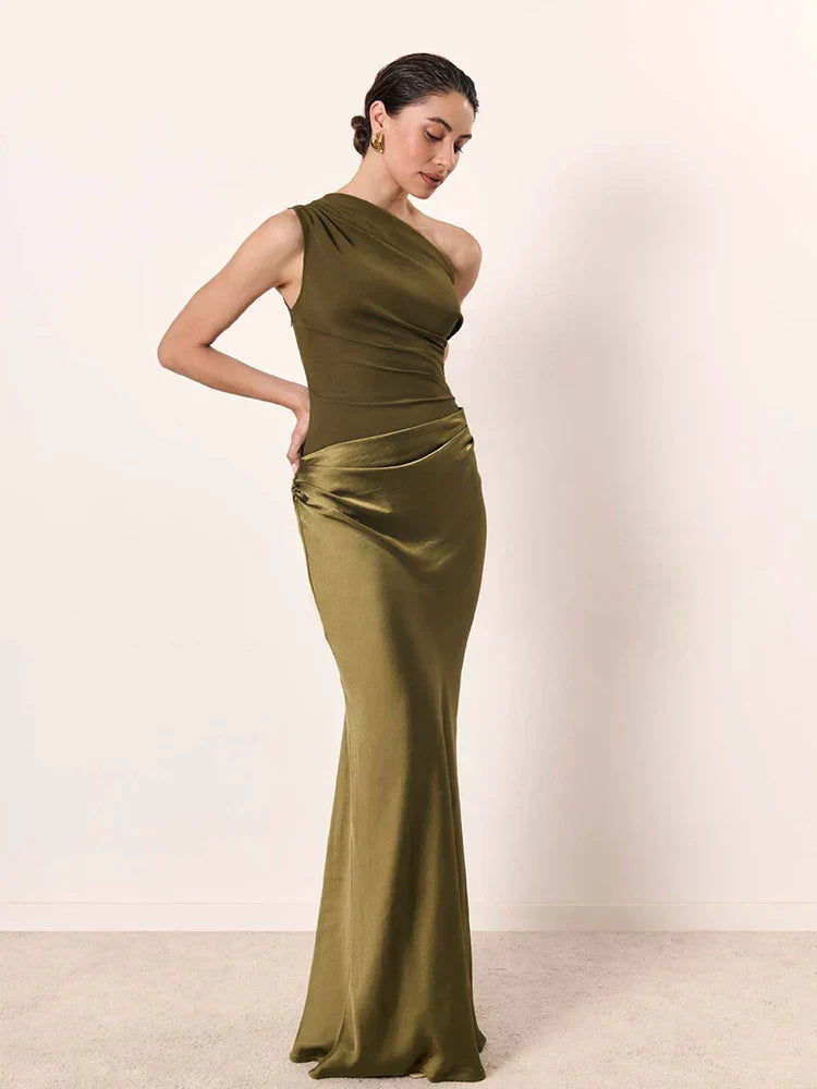 Luna™ | Maxi Dress with a Gilt in Satin