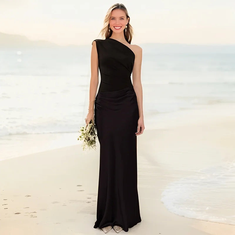 Luna™ | Maxi Dress with a Gilt in Satin