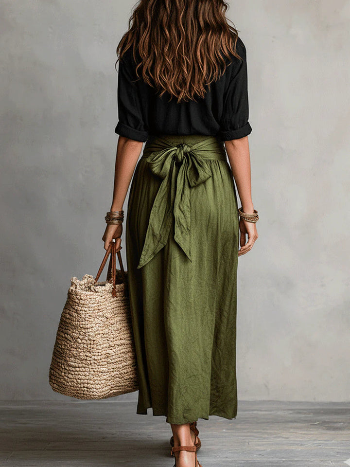 Elara™ | Elegant Two-Piece Set With Midi Skirt