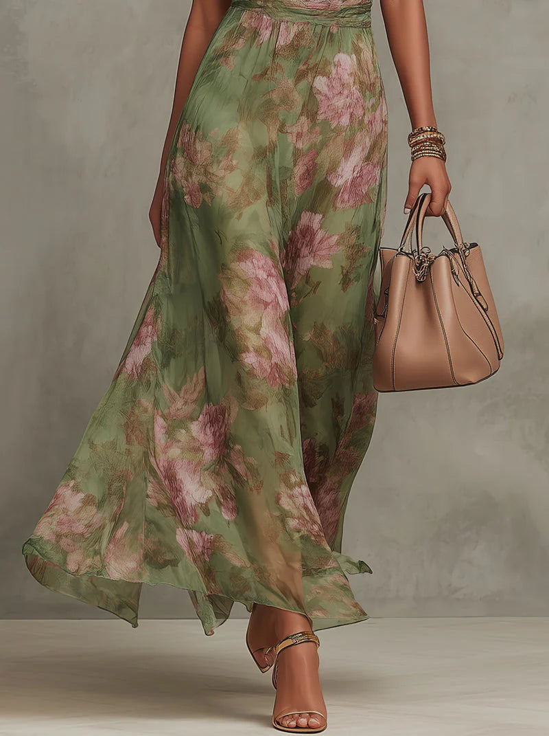 Mirelle  Gathered Halter Midi Dress
