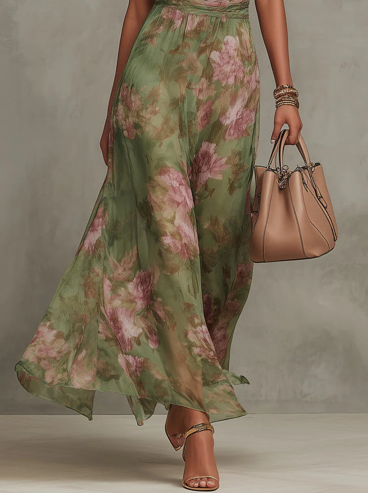 Mirelle  Gathered Halter Midi Dress