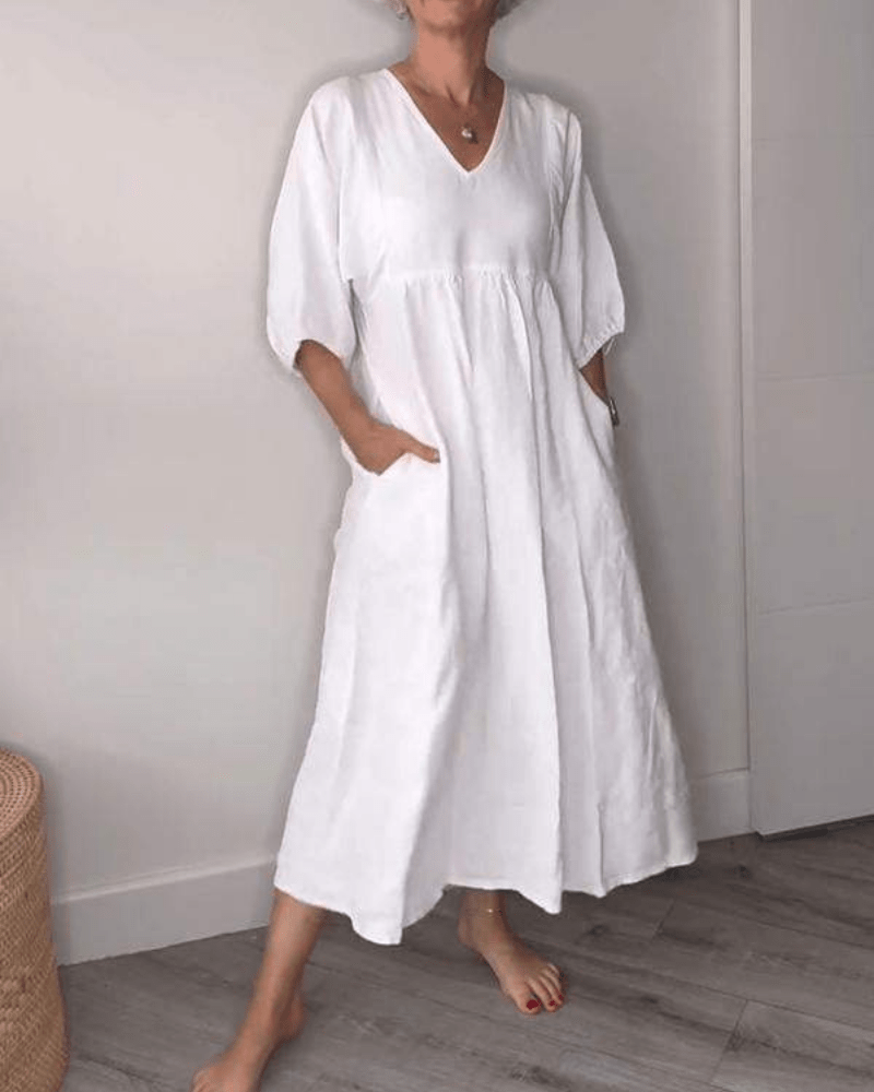 Lilian | Elegant V-Neck Maxi