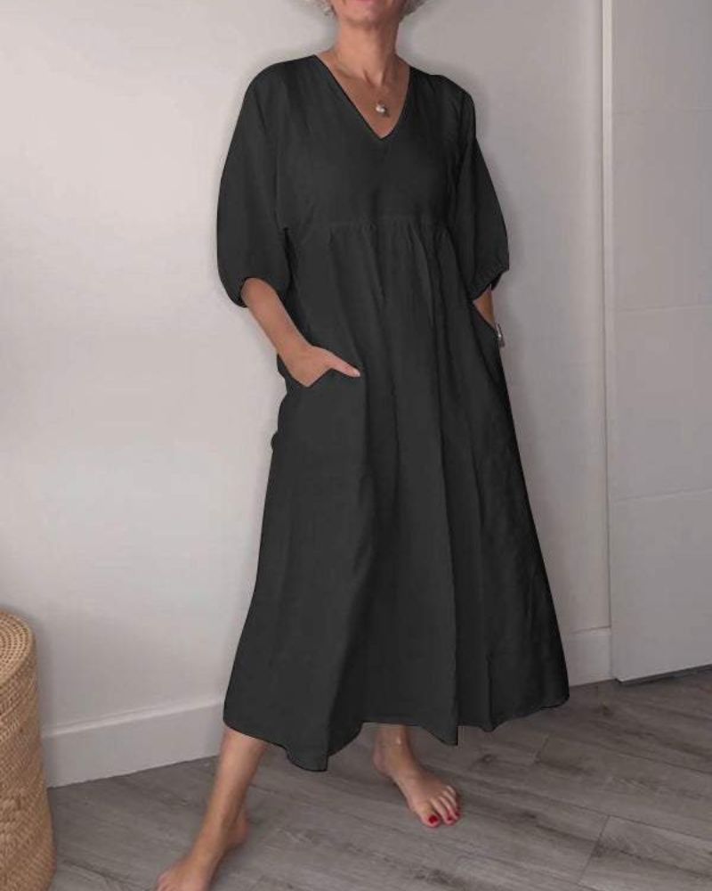 Lilian | Elegant V-Neck Maxi