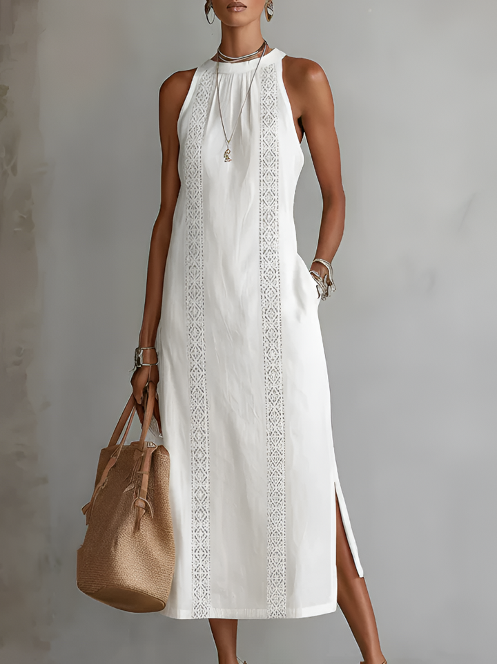 Jimena | Relaxed Mandarin Collar Summer Dress