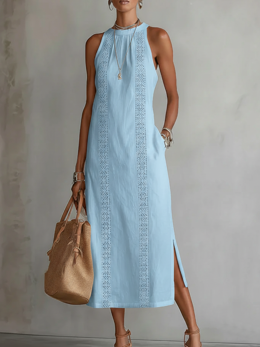Jimena | Relaxed Mandarin Collar Summer Dress