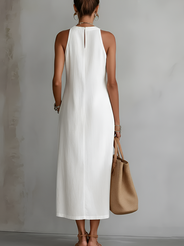 Jimena | Relaxed Mandarin Collar Summer Dress