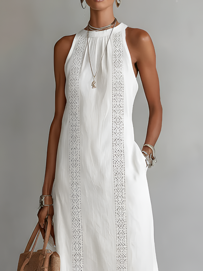 Jimena | Relaxed Mandarin Collar Summer Dress