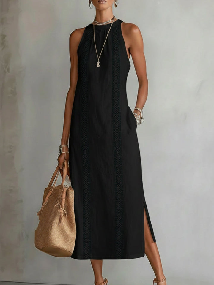 Jimena | Relaxed Mandarin Collar Summer Dress